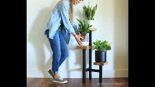 Scrap Wood Tiered Plant Stand