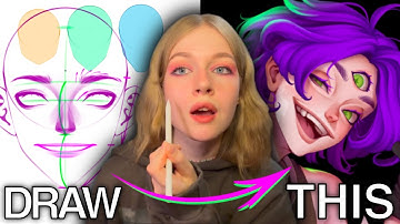 how to draw SEMIREALISTIC FACES ( step-by-step tutorial )