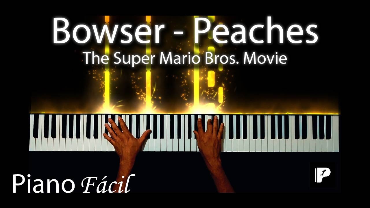 PEACHES PEACHES BOWSER - SUPER MARIO BROS MODO LENTO / PIANO TUTORIAL  INICIANTE 