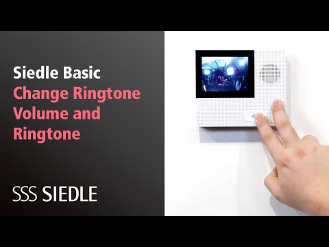 Siedle Basic: Change Ringtone Volume or Ringtone