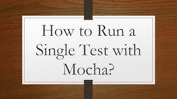How to Run a Single Test with Mocha?