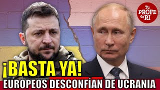 ¡SE CANSARON! EUROPEOS DESCONFÍAN DE UCRANIA: ELECCIONES LO COMPLICAN TODO