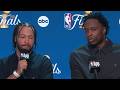 Jalen Brunson and OG Anunoby talk Game 1 win vs Spurs in NBA Finals - Postgame interview