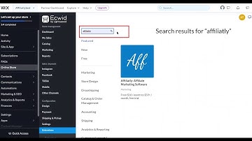 Affiliatly integration with Wix using the Ecwid by Lightspeed store extension