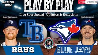 🧢 LIVE:  TORONTO BLUE JAYS vs TAMPA BAY RAYS MLB Play by Play and Reactions!