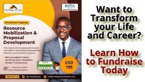 Learn Resource Mobilization and Proposal Writing