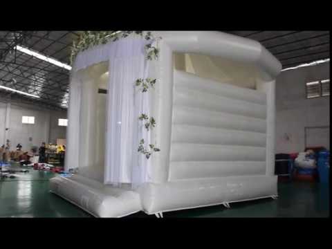 inflatable castle bounce house White Wedding Castle Combo