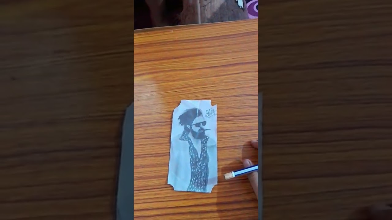 drawing on a piece of paper |rocking star yash sketch |Aditya's Arts