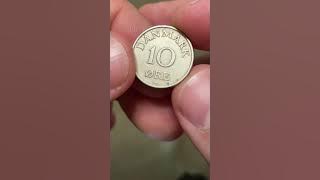 Denmark 10 öre 1954 Rare Coin!