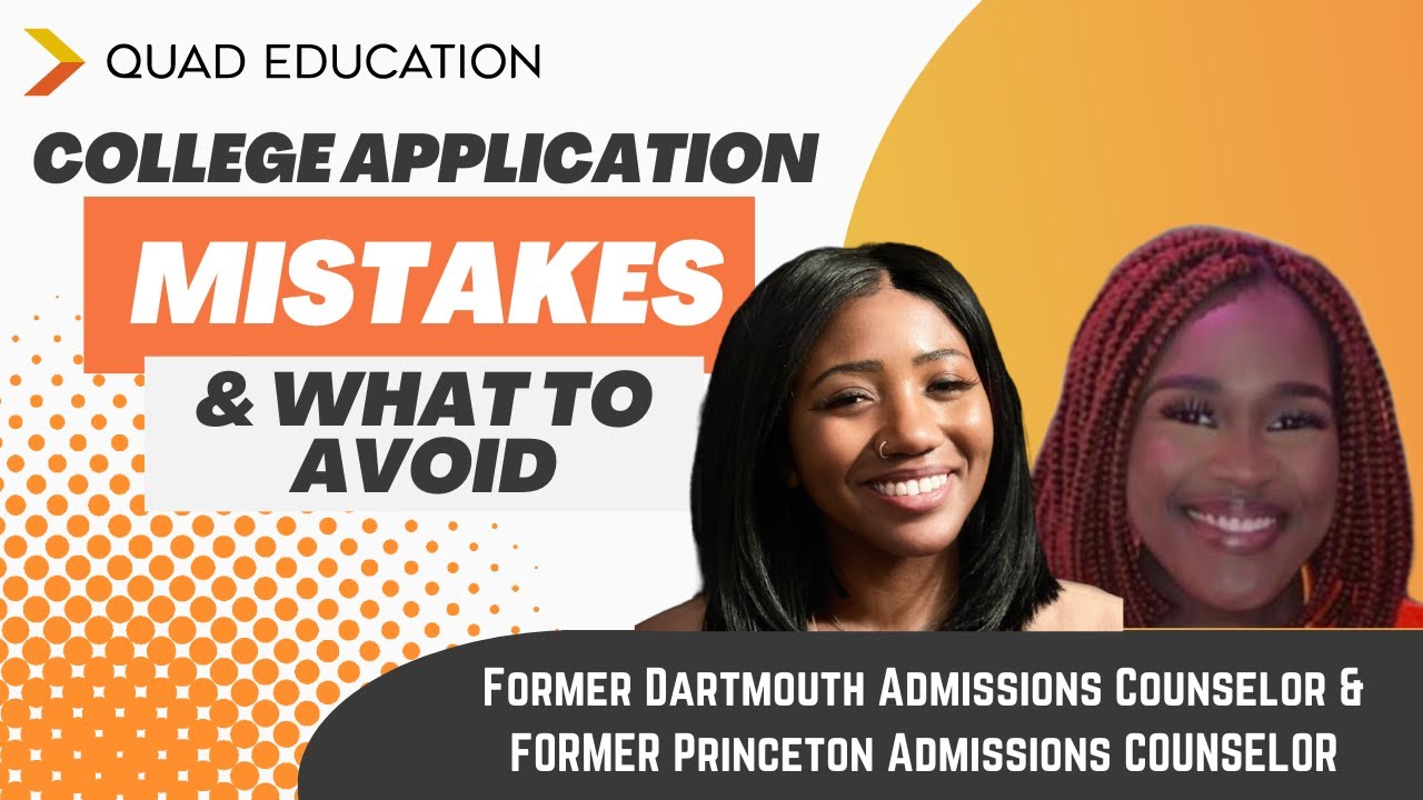 College Application Mistakes & What To Avoid - YouTube