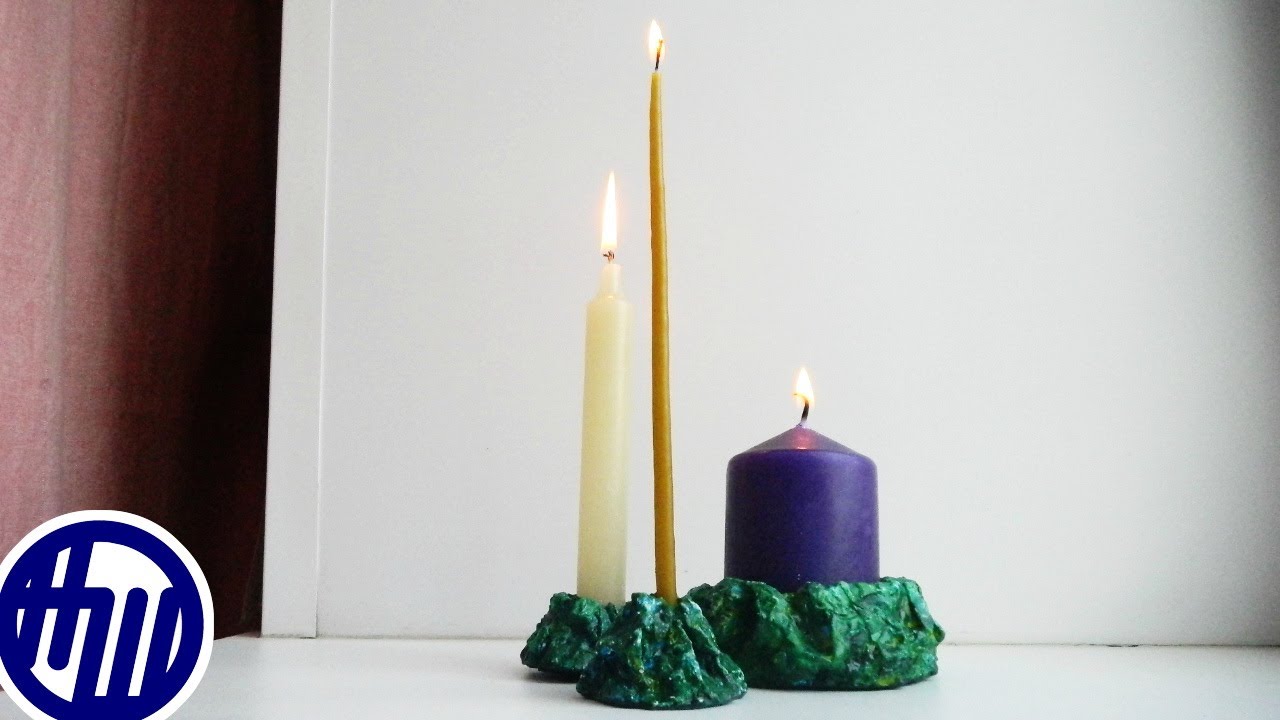 ПРОСТОЙ способ сделать подсвечник для свечи ЛЮБОГО ДИАМЕТРА