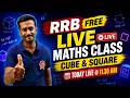 RRB FREE LIVE Maths Class | Cube & Square Tricks in Tamil | Today LIVE @ 11:30 AM | RRB NTPC | Group