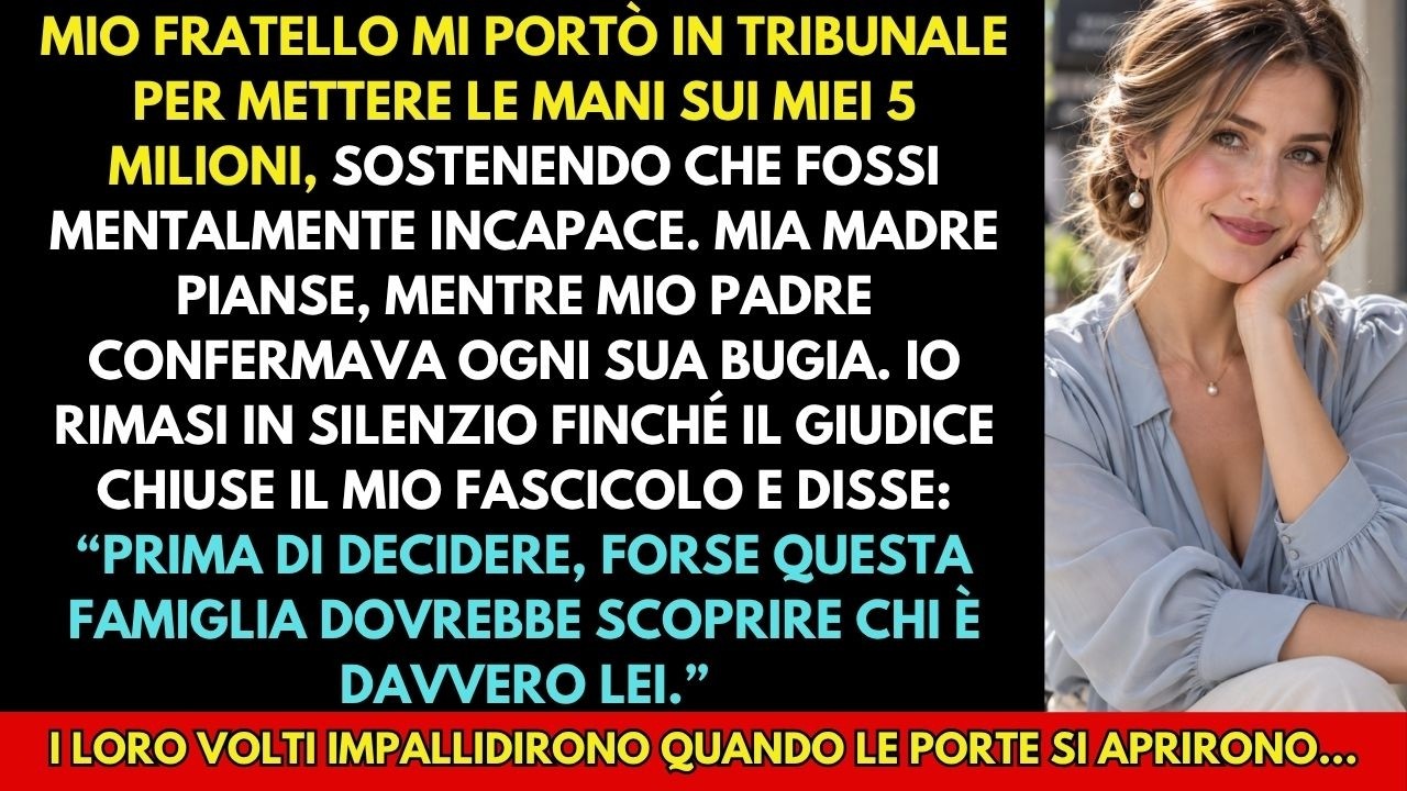Ho sentito le porte dell’aula aprirsi e il giudice dire: “Prima di emettere una sentenza, forse questa famiglia dovrebbe conoscere la sua vera identità”. Ero seduta davanti a mio fratello Marco,...
