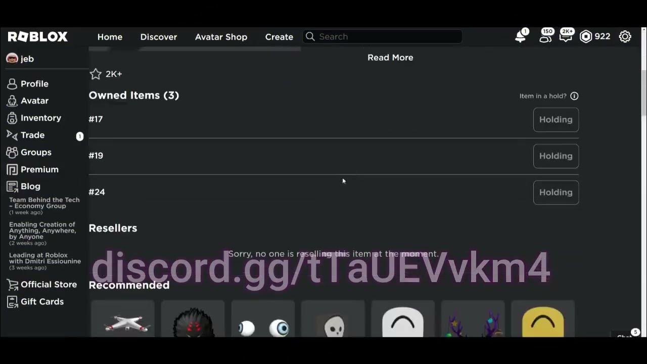 New roblox ugc limited snipe bot discord youtube