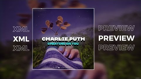 Charlie Puth - Cheating On You (Lyric Video) AM preset 🔰 xml file alight motion link in description