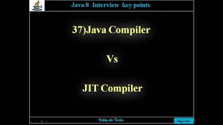 37. Java Compiler Vs JIT Compiler