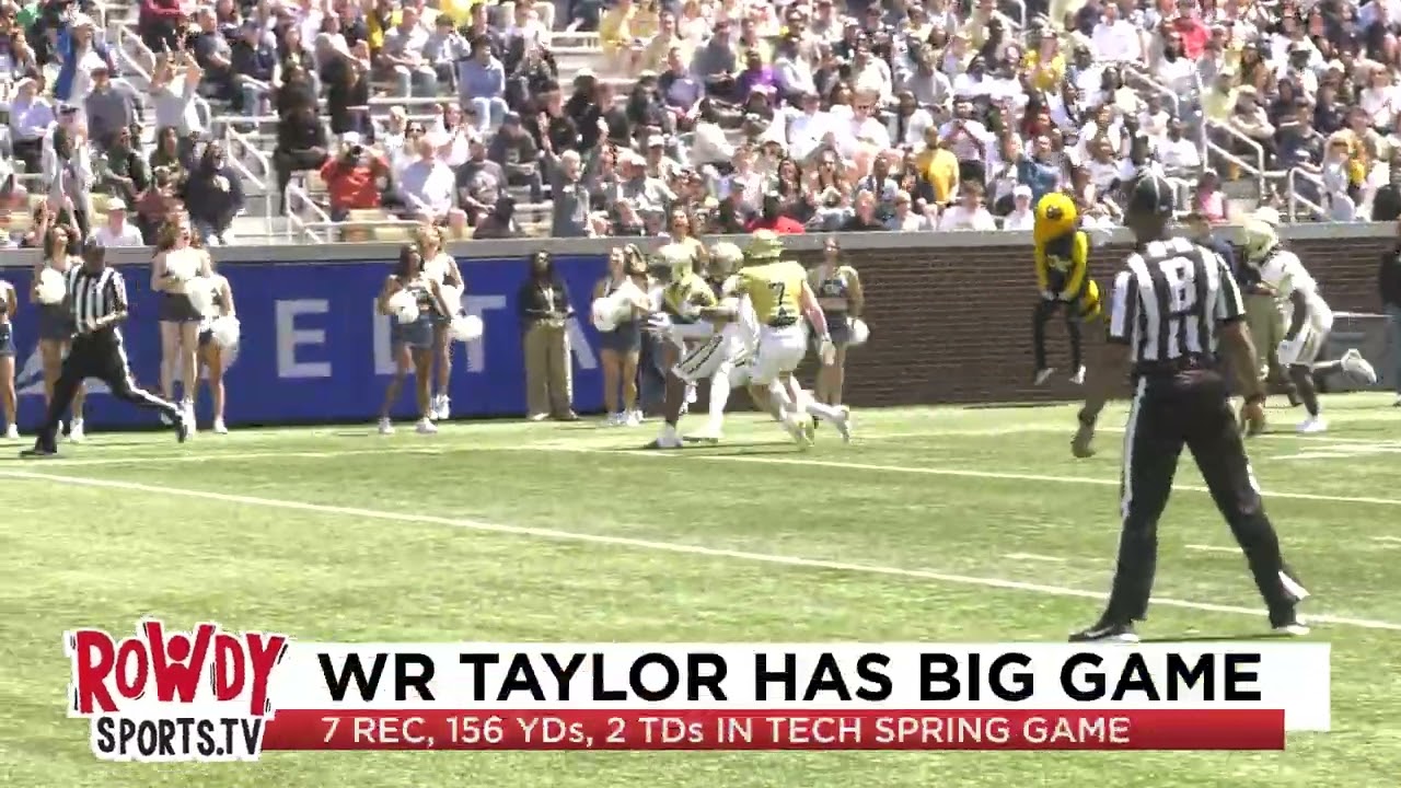 Tech WR Zion Taylor discusses his 156 yard 2 TD day in the Yellow Jackets' Spring Game