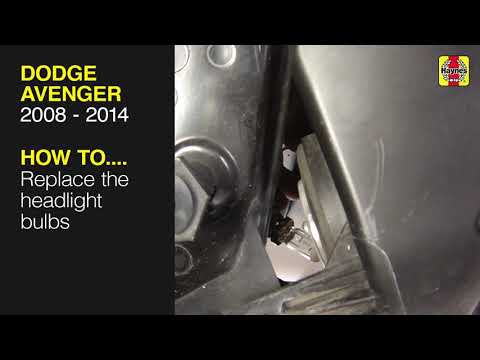 How to Replace the headlight bulbs on the Dodge Avenger 2008 - 2014