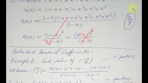 Ordinary Generating Functions, Math 4
