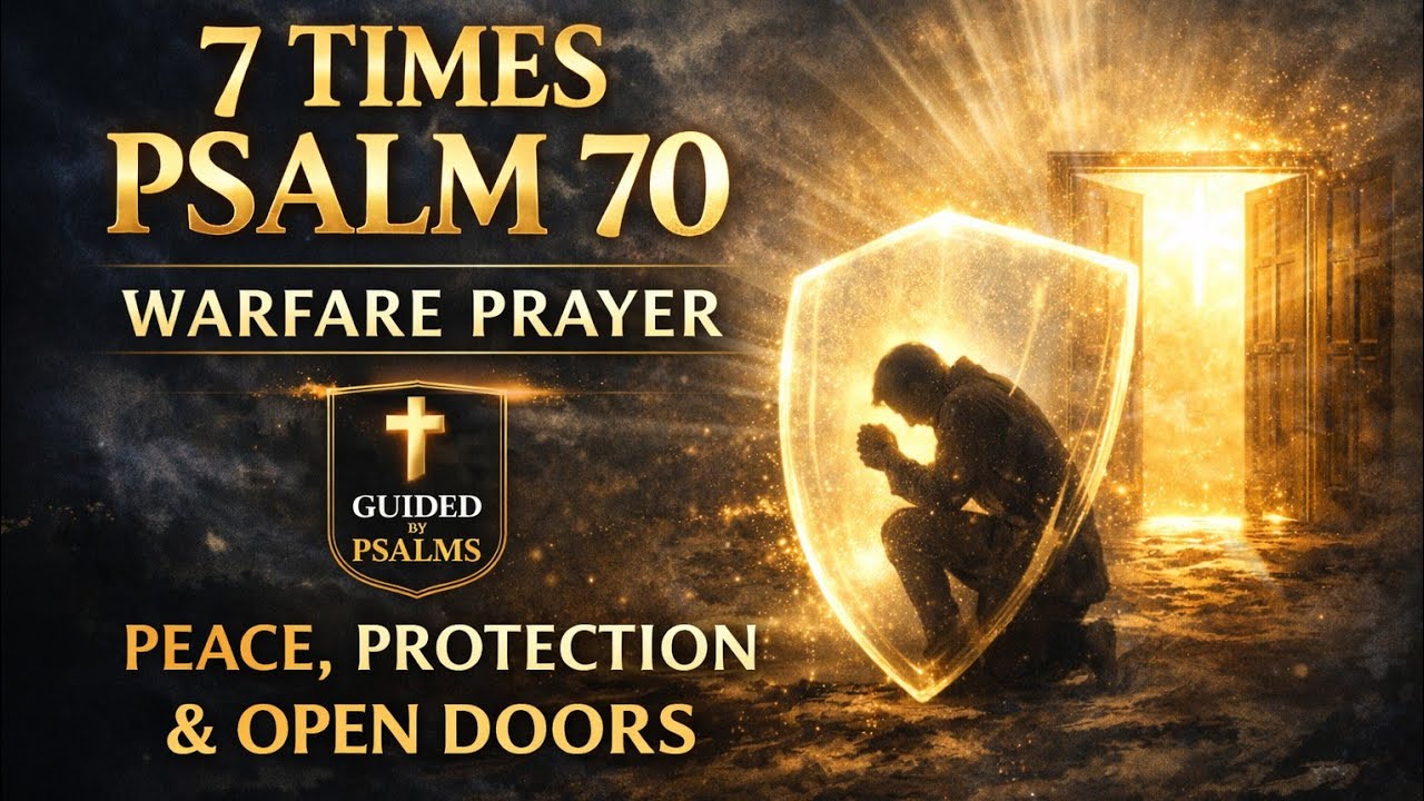 ⚔️ 7 Times Psalm 70 — Warfare Prayer for Peace, Protection & Open Doors (Guided by Psalms)