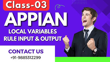 Appian Class 03 | Local Variables and Rule Input & Output | Appian Tutorial | Harsha Trainings