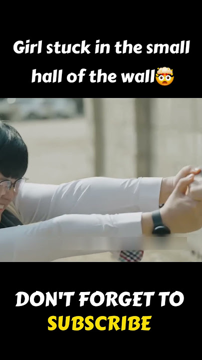 Girl stuck in the small hole of the wall🤯 #shortvideos
