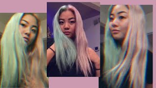 Split Pink and Green Hair | i dye my hair