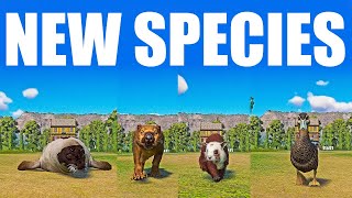 New Species Animals Speed Races in Planet Zoo included Squirrel, Marsupial Lion, Harp Seal, Duck