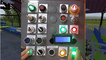 NoLimits 2 Coaster Control Panel: Auto Mode Operation, E-Stop, and Trouble Light