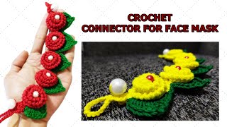 CROCHET: HOW TO MAKE MEDICAL FACE MASK ADAPTER | FLORAL MOTIF