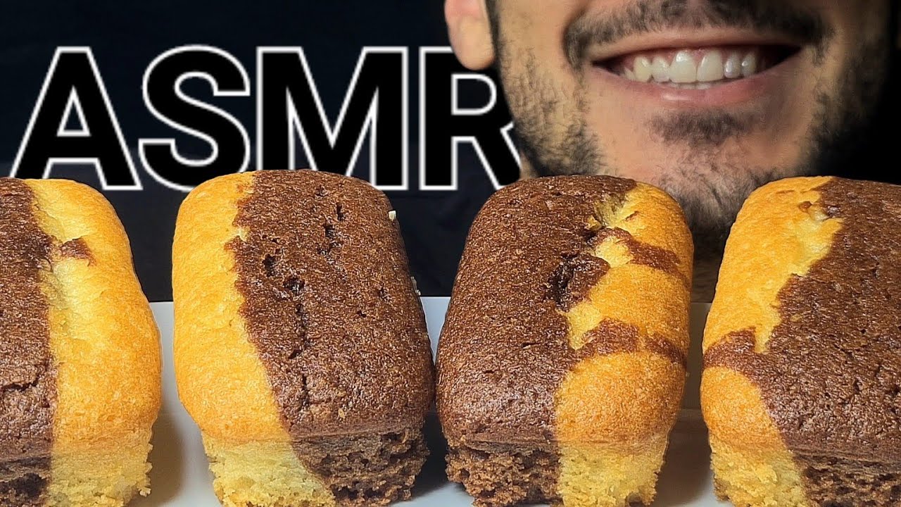 ASMR MINI MARBLE CAKES (SOFT EATING SOUNDS) NO TALKING MUKBANG