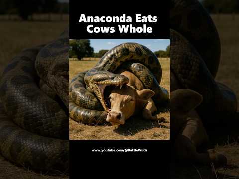 Anaconda Eats Cows Whole‼️ The Ultimate Predator 2 #anaconda #elephant #cow