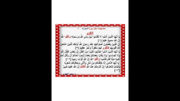 متشابهات داخل سورة  الحجرات    د محمد الهندي