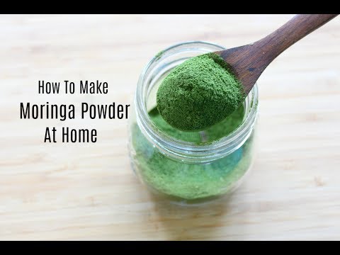 Moringa Powder - How To Make Moringa Powder At Home - Drumstick Leaves Powder - Skinny