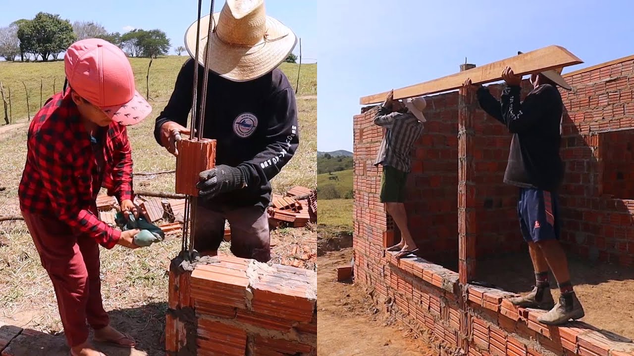 COMEÇAMOS A CONSTRUÇÃO DO TELHADO DA NOSSA NOVA CASA