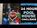 Living in my POOL HOUSE for 24 HOURS CHALLENGE