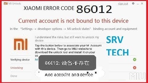How to unlock mi bootloader or stuck or 86012 error [FIX]