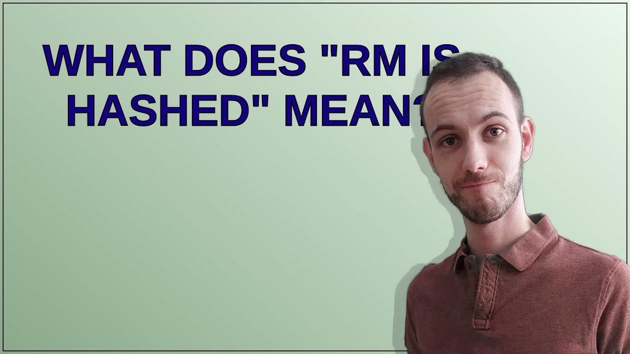 Unix What Does rm Is Hashed Mean YouTube Unix What Does rm Is Hashed Mean YouTube