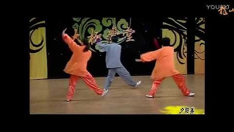 夕陽美太極功夫扇背面演練(連口訣+慢動作) Beautiful Sunset Tai Chi Kung Fu Fan Back View (with slow motion)