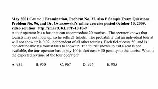 Exam P exercise for October 16, 2018