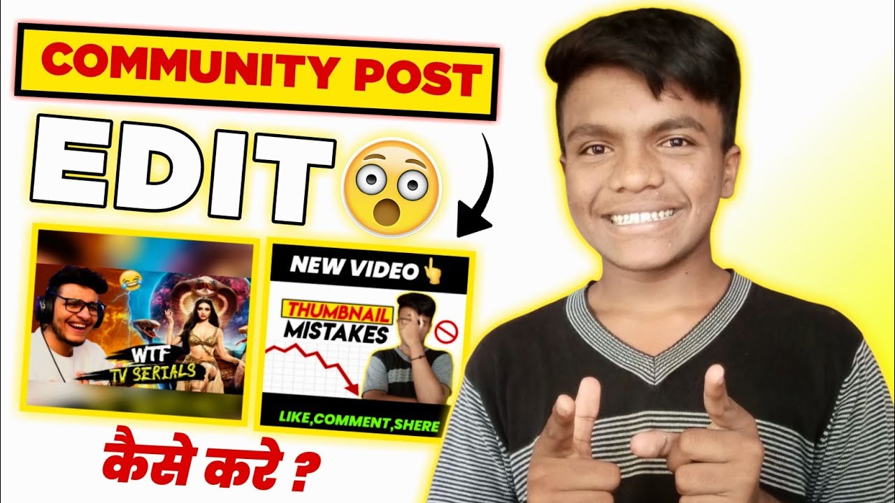 COMMUNITY POST EDITING | COMMUNITY POST Kaise Banate Hain ? COMMUNITY POST🤔