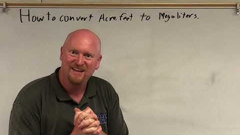 How to convert Acre-feet to Megaliters