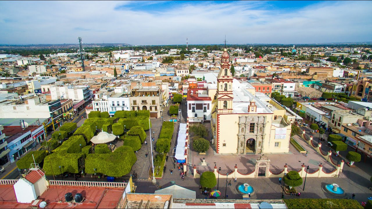 Jardin de San Francisco del Rincon, Gto. desde un DRON - YouTube