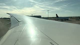 Downtown Views! United 787-9 Engine Start, Taxi, and Takeoff Frankfurt am Main