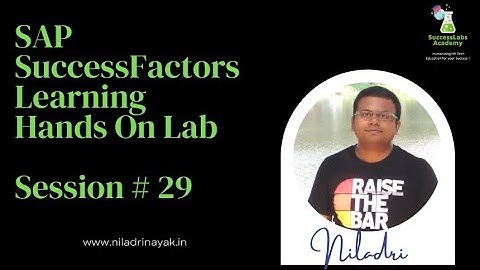 SAP SuccessFactors Learning Hands-On Lab # 29 : Application Administration