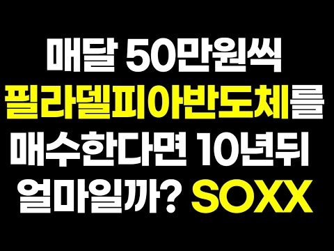   필라델피아반도체지수 ETF 매월 50만원씩 매수하면 10년뒤 얼마일까