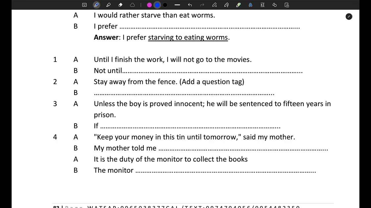 2025 English paper 2 random rewrites preparation