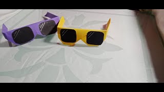 How to make Origami Sunglasses//Paper glasses// origami work// Traditional origami glasses// Paper//