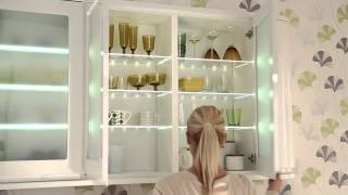 Barrette de LED pour étagère en verre