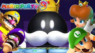 Mario Party 9 - Bob Omb Factory Luigi Vs Daisy Vs Wario Vs Waluigi Master Difficulty